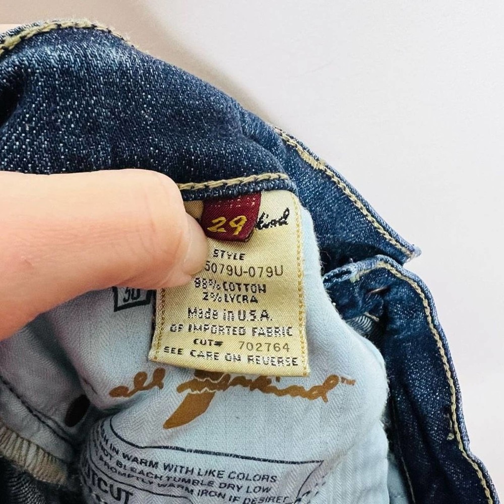 7 For All Mankind Bootcut Jeans 29 Womens Blue Mid Rise Med Wash Faded Denim - Picture 8 of 8